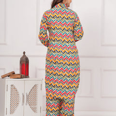 Wavy Wonder Collared Co-ord Set