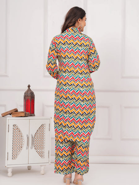 Wavy Wonder Collared Co-ord Set