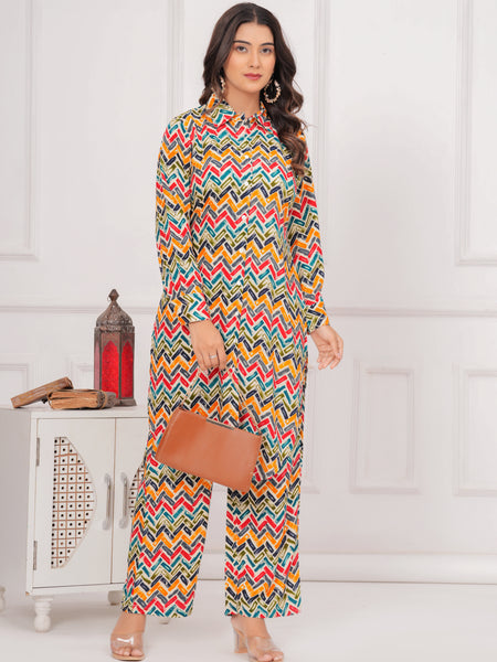 Wavy Wonder Collared Co-ord Set
