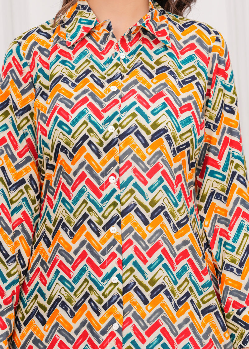 Wavy Wonder Collared Co-ord Set
