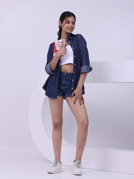 Wander Blue Long Shirt Yellow