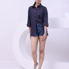 Wine Grid Charm Shirt Yellow