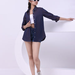 Wine Grid Charm Shirt Yellow