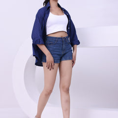Indigo Dot Trail Shirt Blue