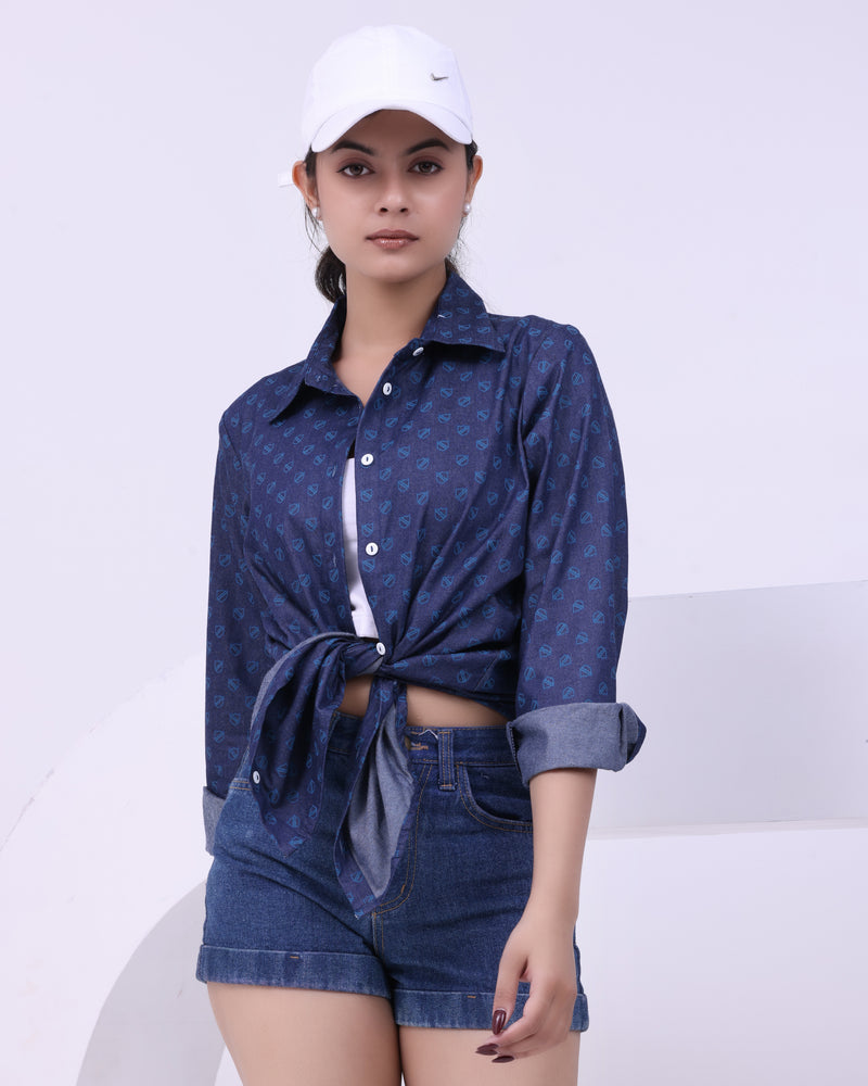 Wander Blue Long Shirt Blue