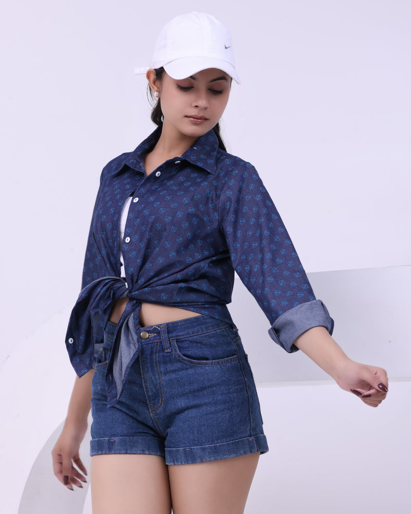 Wander Blue Long Shirt Blue