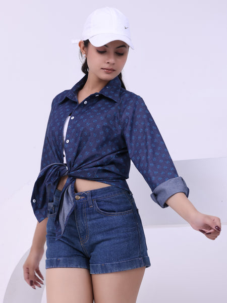 Wander Blue Long Shirt Blue