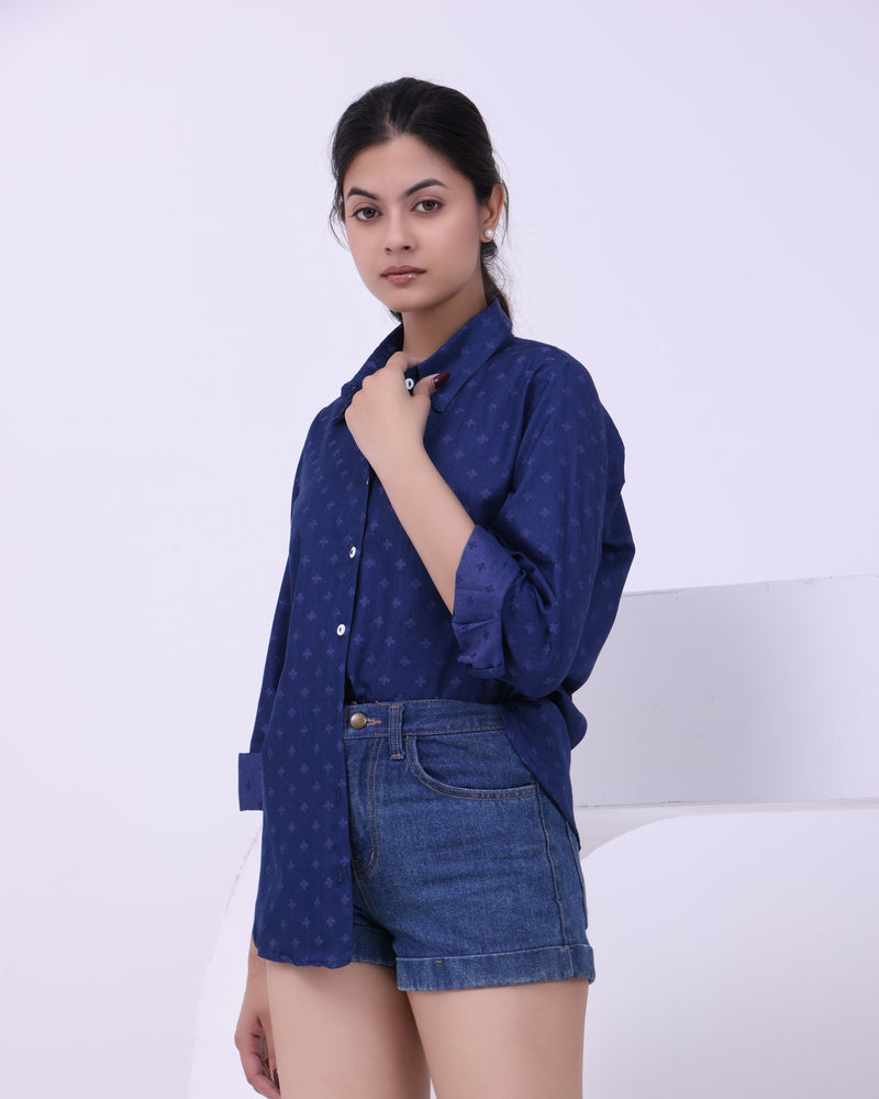 Moonlit Indigo Shirt Blue