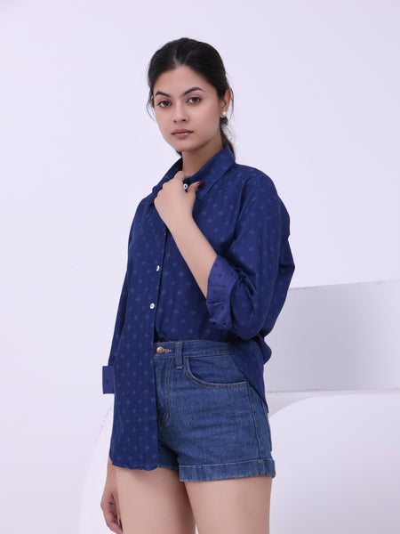 Moonlit Indigo Shirt Blue