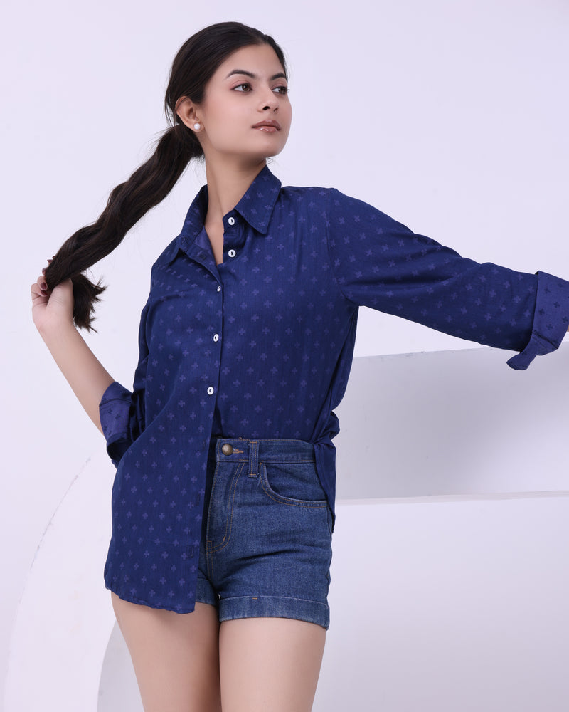 Moonlit Indigo Shirt Blue