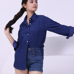 Moonlit Indigo Shirt Blue