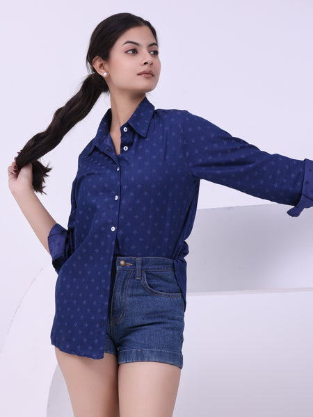Moonlit Indigo Shirt Blue