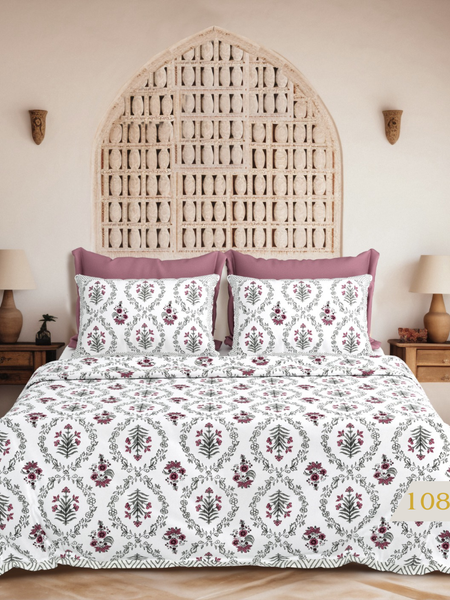 Regal Blossom Jaal Bedsheet