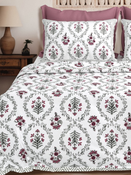 Regal Blossom Jaal Bedsheet