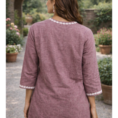 Serene Bloom Straight Shirts Brik