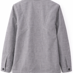 Washed Grey Patch Utility Jacket Back