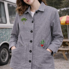 Vintage 96 Patch Utility Jacket Female