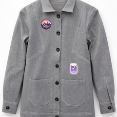 Casual Patchwork Cotton Jacket Front