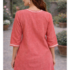 Serene Bloom Straight Shirts Pink