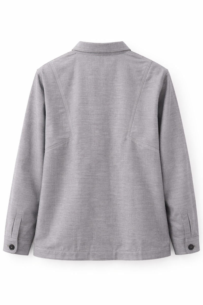 Vintage Rose Patch Grey Jacket Back