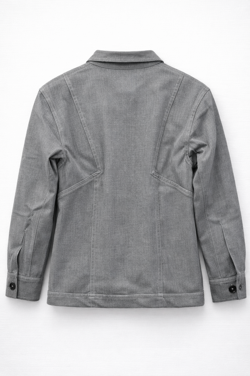 Casual Patchwork Cotton Jacket Back