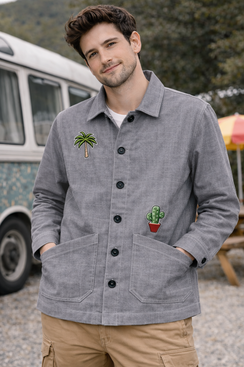 Vintage 96 Patch Utility Jacket Male