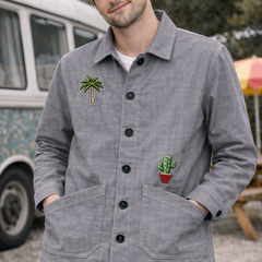Vintage 96 Patch Utility Jacket Male