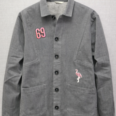 Flamingo Patch Grey Utility Jacket Front