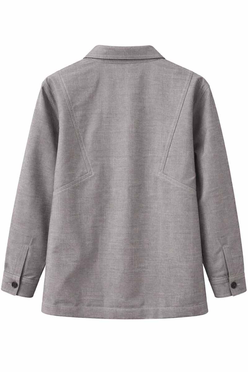 Vintage Skull Patch Grey Jacket Back