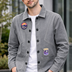 Casual Patchwork Cotton Jacket Male