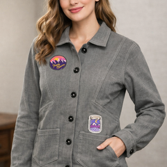 Casual Patchwork Cotton Jacket Female