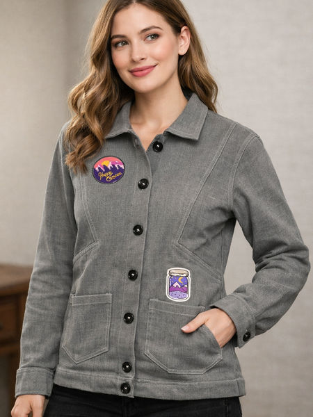 Casual Patchwork Cotton Jacket Female
