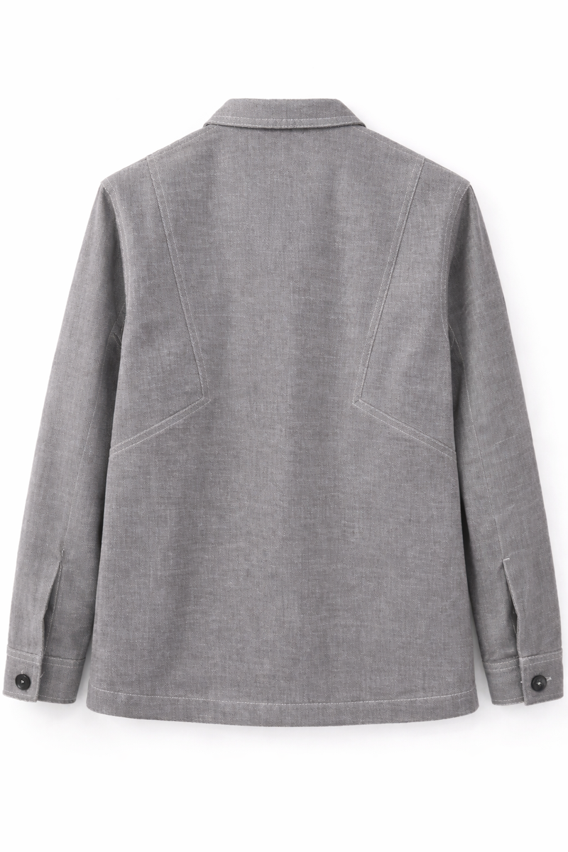 California Patch Grey Utility Jacket Back