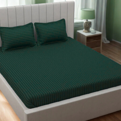 Green Stripe & Sage Bedsheet