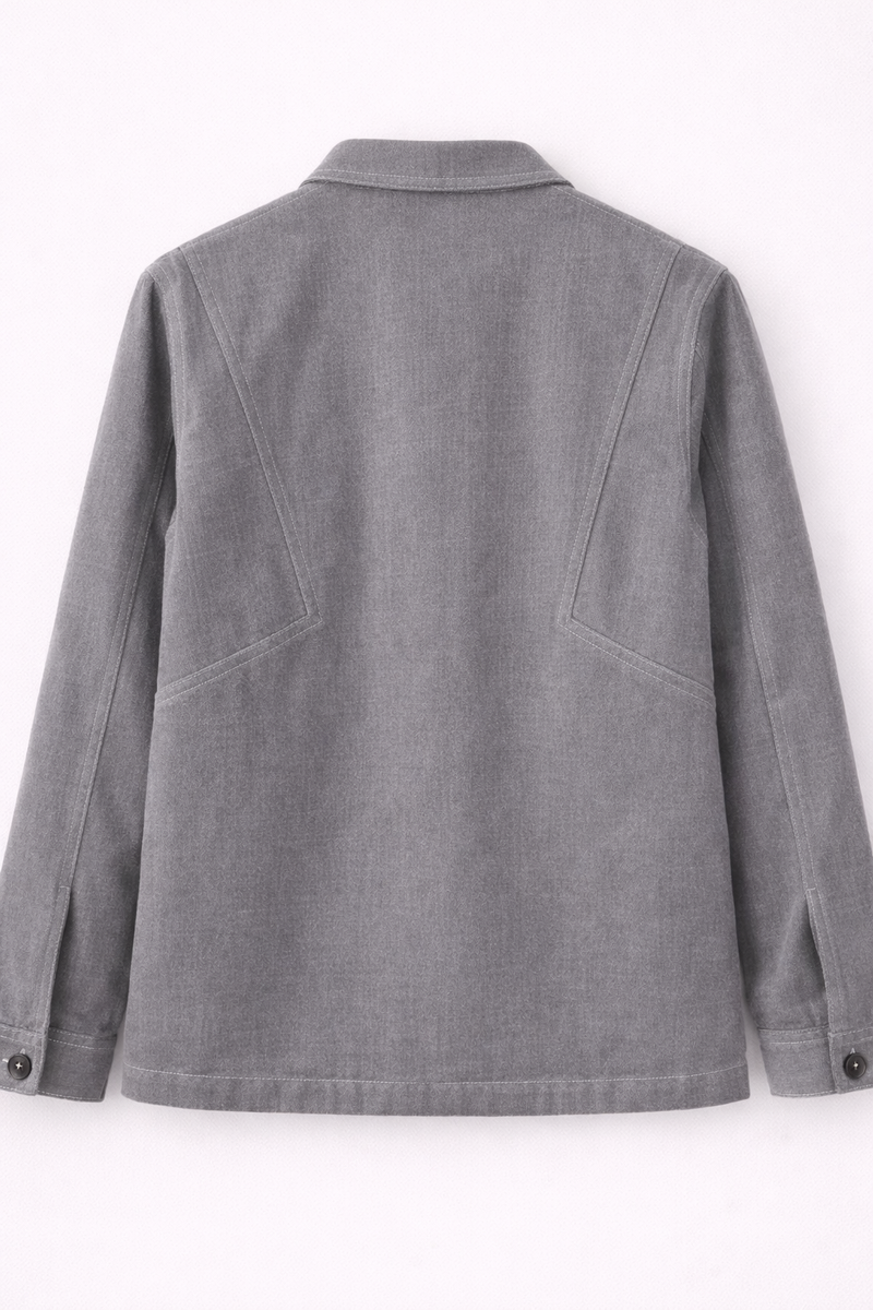 Space Patch Grey Utility Jacket Back