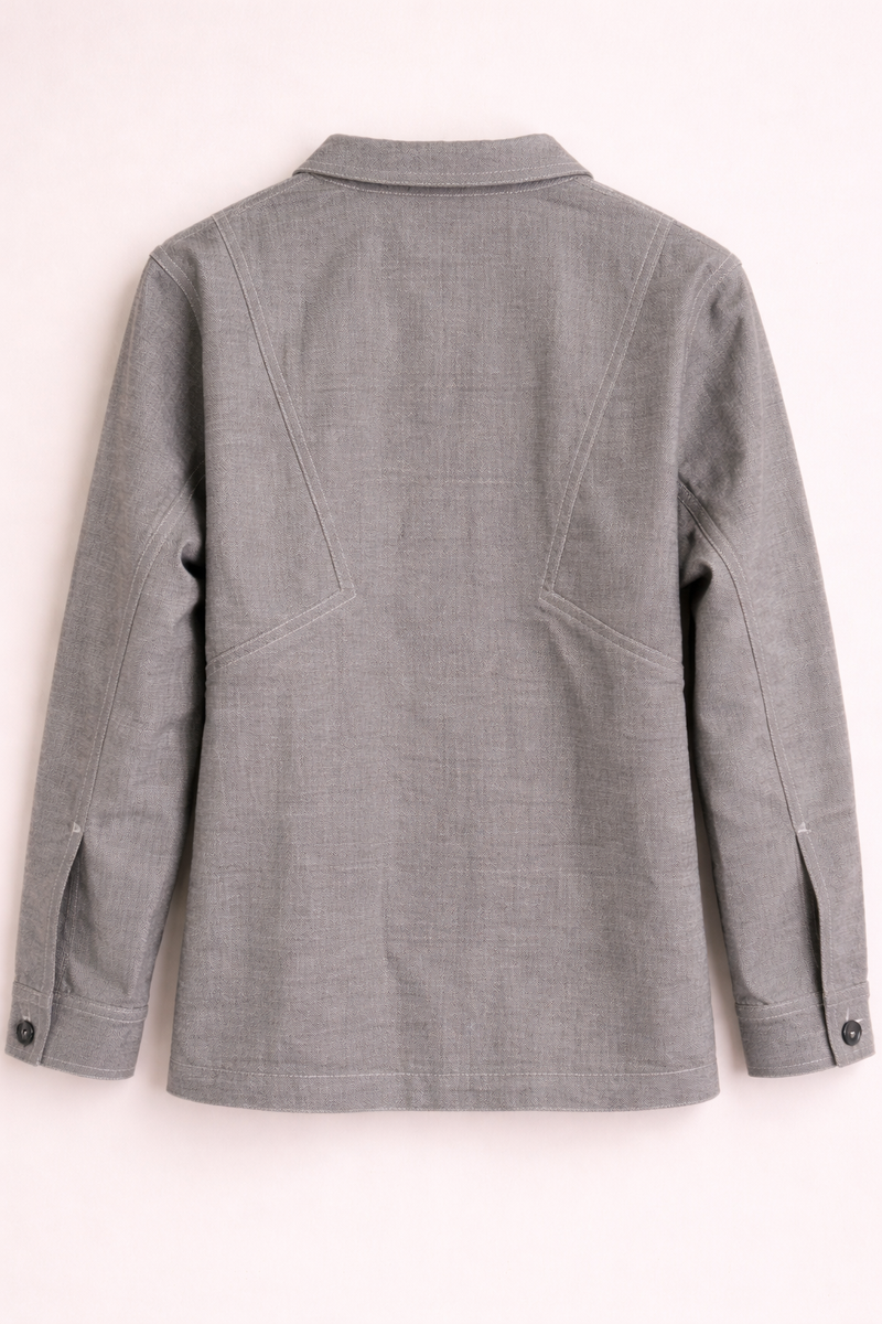 New York Patch Grey Utility Jacket Back