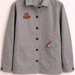 New York Patch Grey Utility Jacket 