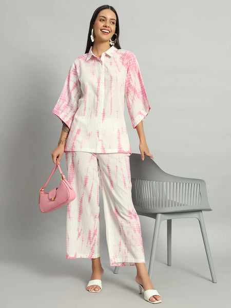 Shibori Pink Ombre Co-ord Set