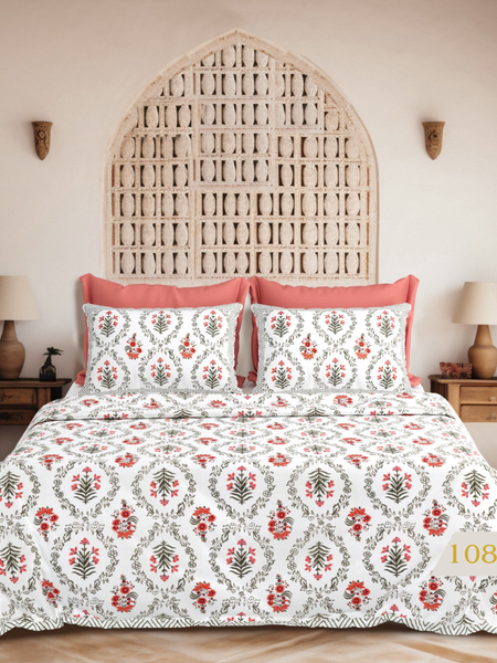 Regal Blossom Jaal Bedsheet