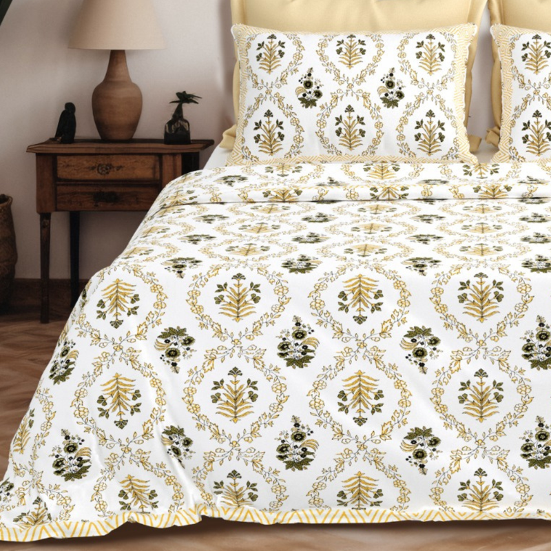 Regal Blossom Jaal Bedsheet