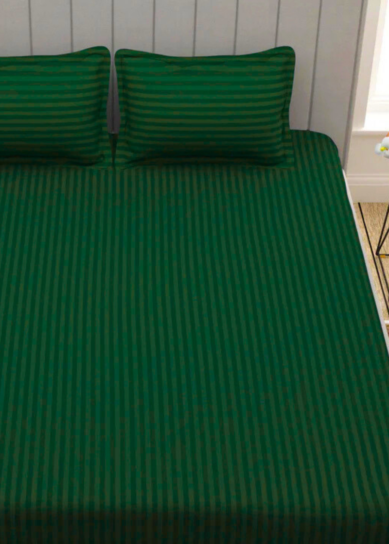 Green Stripe & Sage Bedsheet