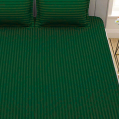 Green Stripe & Sage Bedsheet