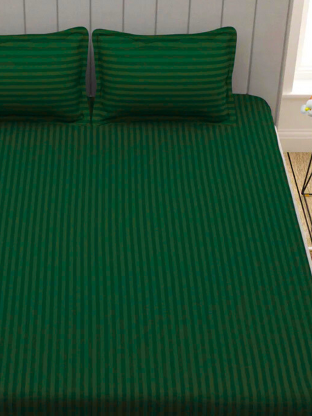 Green Stripe & Sage Bedsheet