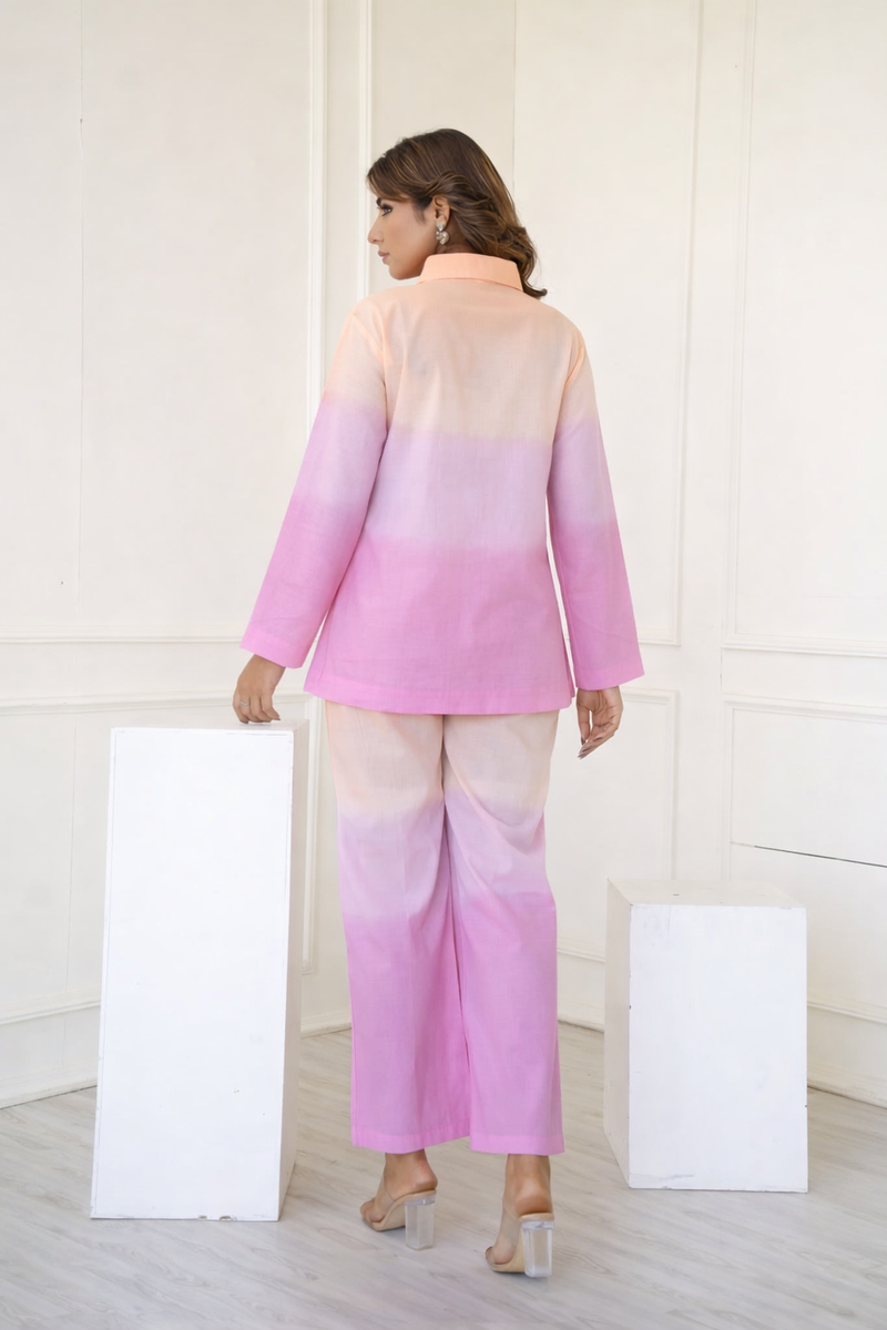 Orange Pink Ombre Co-ord Set