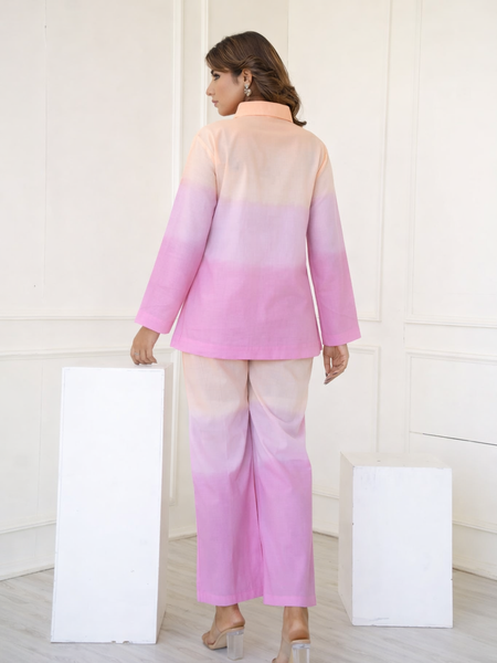 Orange Pink Ombre Co-ord Set