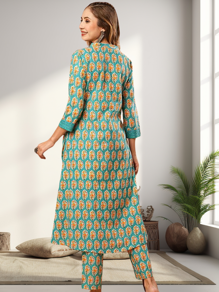 A-Line Planted Kurta With Pant