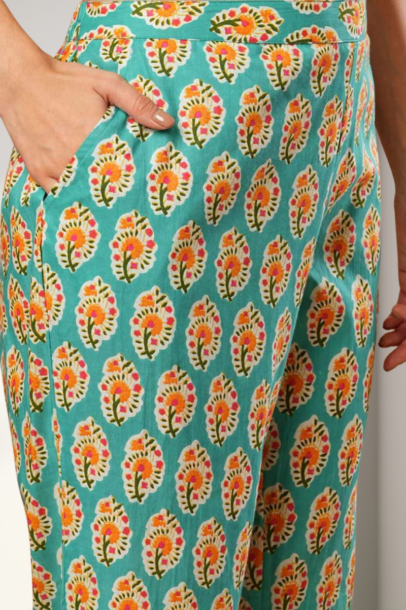A-Line Planted Kurta With Pant