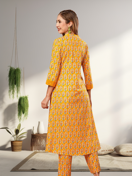 A-Line Planted Kurta With Pant