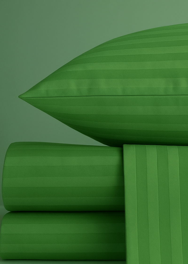 Green Stripe & Sage Bedsheet