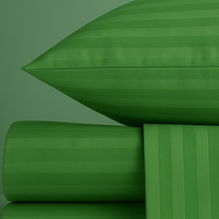 Green Stripe & Sage Bedsheet